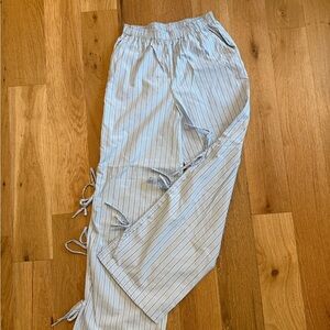 Wild Fable Light Gray Striped Joggers